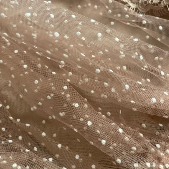 HOUSE OF CB - SORREL -  BLUSH LACE FRILL MINI DRESS - Picture 10 of 12